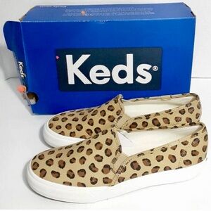 Keds women’s Tan Leopard Slip-On Sneakers brand new without tags